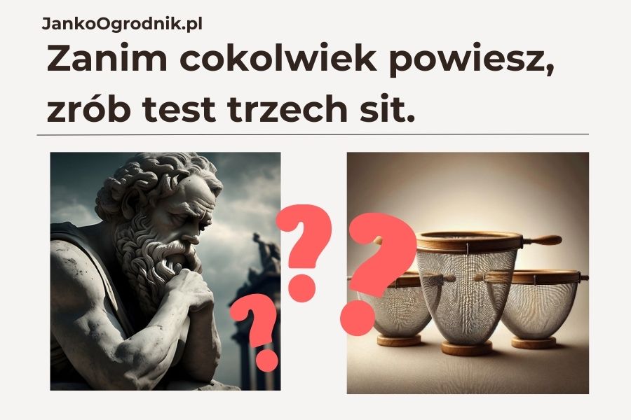 Zanim cokolwiek powiesz, zrób test trzech sit. #13
